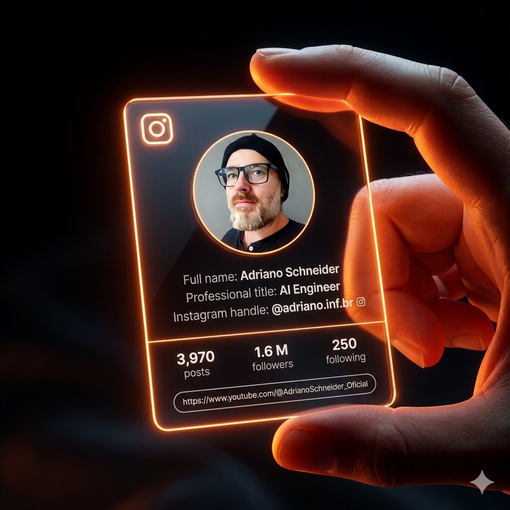 Cartão de perfil digital Adriano Schneider